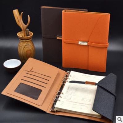 China PU Leather Three Times Printed Leather Diary Cover , Cheap Diary With Pen Holder for sale