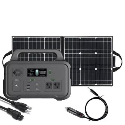 China Type C 600W Solar Generator Portable Solar Power Station Complete Set Solar System for sale