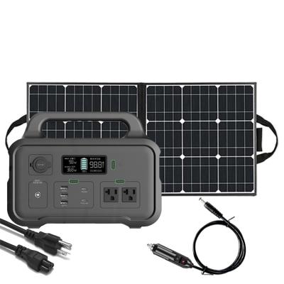 China Type C Power 600W Outdoor Home Portable Convenient Solar Energy Charging Station Set Lithium Battery Energy Storage for sale