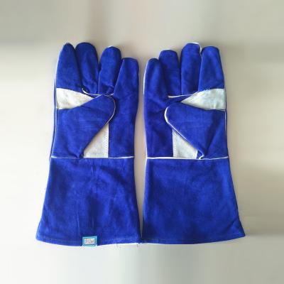 China 2022 Safety Work Safety Gloves Scare Welding Split Leather Working Gloves for sale