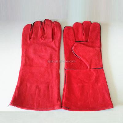 China Full Palm 14 Inch Scare Hand Gloves Safety Leather Industrial Welding Working Gloves for sale