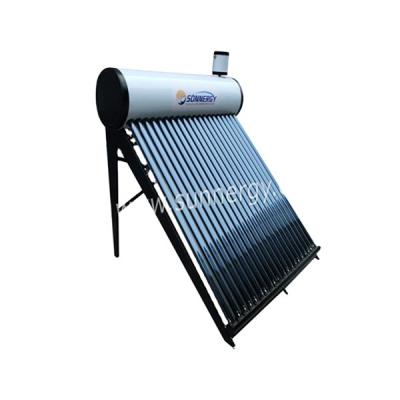 China 2017 Outdoor Style Non Hot Pressure Galvanized Steel Solar Water Heater 200 Liters New Structure for sale