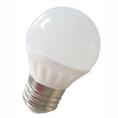 China OEM Energy Saving 3W G45 White Ceramic Light Bulb for Indoor Lighting With E14 and E27 for sale