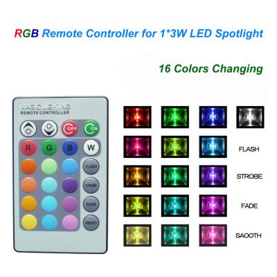 China E27 3 Watt 120v, 220v, 240v Remote Control Spotlight RGB LED Spotlight Bulbs (15 - 70 LM) for sale