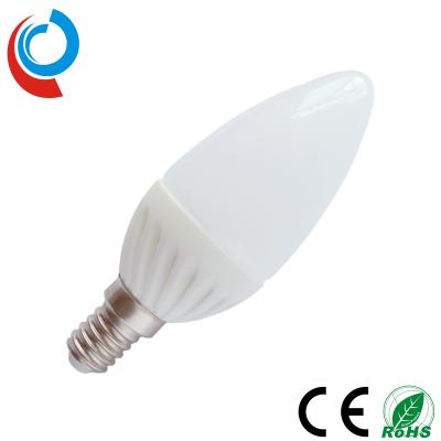 China 240~270 Lumens 3W SMD 5630 LED Candle Ceramic Light Bulb E14 for Candelabra Use for sale