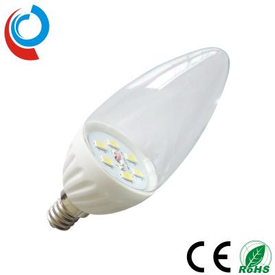 China 240~270lm 3W SMD 5630 LED Candelabra Ceramic Light Bulb E12 with 90~250 Volt Input for sale