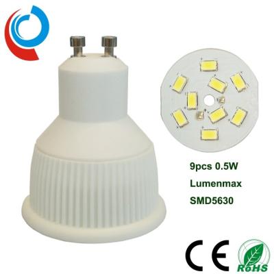 Cina lampadina ceramica di 90~250VAC 5W SMD 5630 LED, GU10 LED PAR16 con 420~440 lumi di uscita in vendita