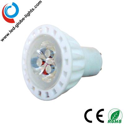 China bombilla de cerámica de 220lm 240lm GU10 LED, marca de RoHS del CE de la luz 12VDC del punto de 3W LED, nivel IP44 de la protección en venta