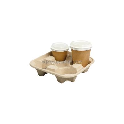 China Eco-friendly Reusable Takeout Trays Portable Coffee Cup Holder Coffee Carrier for sale