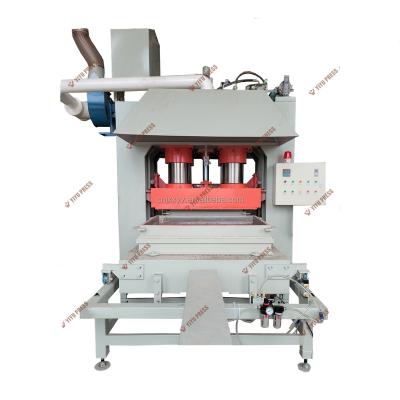 China Woodworking Process Europe Standard Wood Hydraulic Press Pallet Mold Machine / 1200*1000mm Sawdust Pallet Production Line for sale