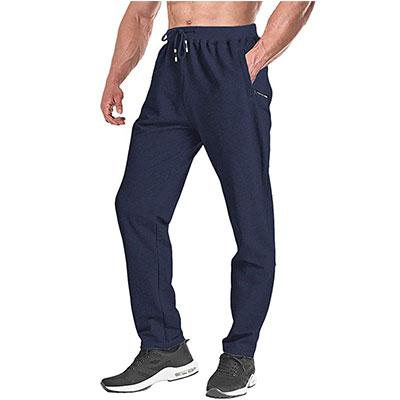 China Anti-pilling Men's Elastic Joggers Running Pants Comfortable Casual Pants With Zipper Pockets Sports Pants for sale