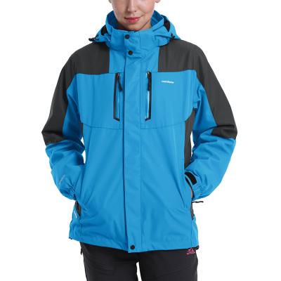 China Anti-wrinkle Winter 3 In 1 Coat Jackets Waterproof Women, Rain Jacket Hoodie Cycling Updraft Zippered Multi-pockets for sale