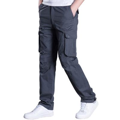 China Viable Custom Casual Black Workwear Cargo Pants, Men's Empty Soft Trousers Loose Pants With 6 Pockets for sale