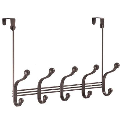 China Art Decor Metal Wire Hat 5 Over Door Hook Stainless Steel Chrome Hooks Over Door Bracket for sale