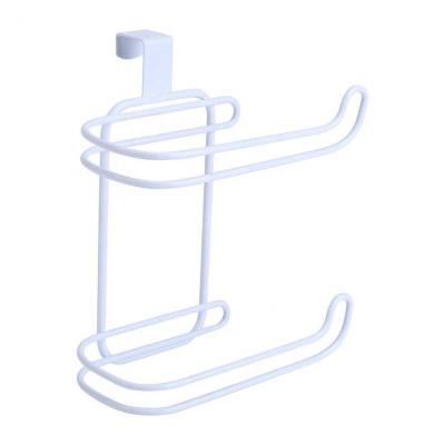 China Modern Back Holder 2 Rolls Door Hanging Hook for Paper Roll Hook Organizer Durable Toilet Paper Tissue Towel Holder for sale