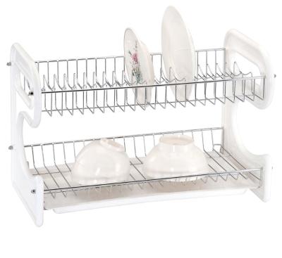 China Kitchenroom Stainless Steel Rack Drying Bowl Dish Drainer S Shaped Dish Draining Dryer Tray Holder Kitchen Dish Rack Shelf for sale