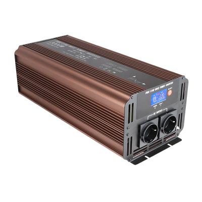 China Factory Price Hot Sale Led Display Inverter 3000 Watt 3kw Off Grid Inversor 12v 24v 220v Pure Sine Wave Power Inverter 3000w 44cm*18cm*14.1cm for sale