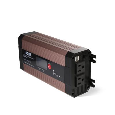 China Factory Sine Wave Inverter 12V24V To 220V 500W LCD Display Home Full Power Power Converter 24.5cm*11cm*6.88cm for sale