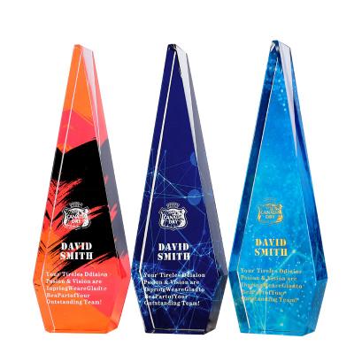 China Europe Customized K9 Crystal Trophy Star Decorative Glass Award Sporting Events Souvenirs Annual Meeting Awards Music Crystal Trophy for sale