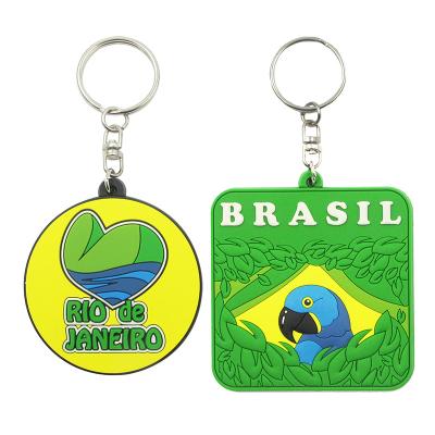 China Eco-friendly Custom 2D Key Chain Eco-friendly Custom PVC 3D Rubber Key Chains Soft Embossed Full Color PVC 3D Key Chain for sale