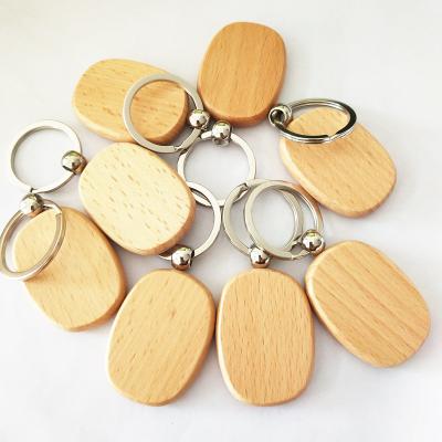 China Personalized Eco-friendly Promotional Gifts Wooden Key Chain Custom Carving Cork Plain White Pocket Wooden Key Chain for sale