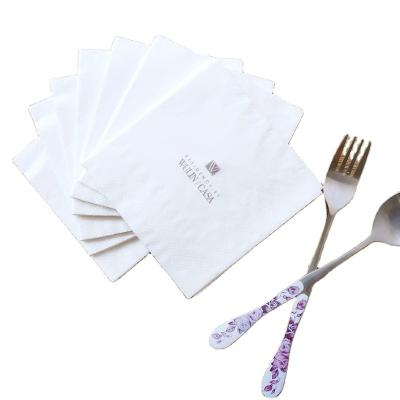 China Printed Beverage Paper Napkin Paper Napkin With Own Logo for sale