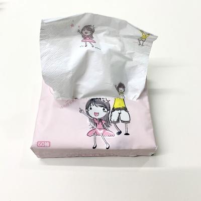 China White Soft Facial Tissue Bag Party Facial Tissue Bag Christmas Cartoon Facial Tissue Towel for sale