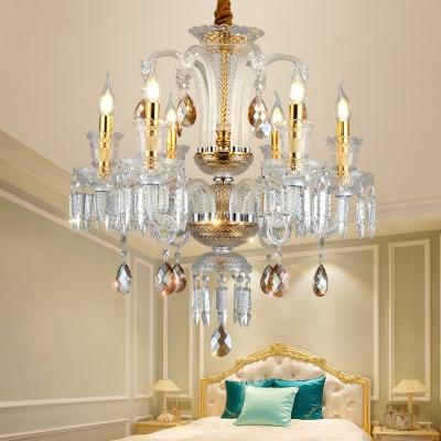 China Nordic luxury modern crystal LED ceiling dining bedroom lampadario candelabros avize lampara colgante luster pendant light chandeliers for sale