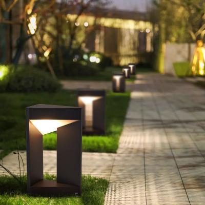 China FILLUX Modern Outdoor Lighting Fixtures Black Aluminum Modern Outdoor Garden Lights Led Decoration Lamp Waterproof Dustproof for sale