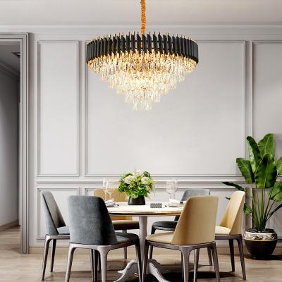 China Contemporary Modern Luxury Ceiling Lamp Led Hanging Crystal Chandelier Pendant Lighting for sale