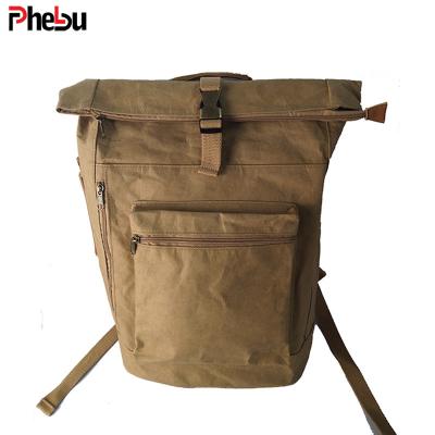 China Eco-Friendly Tyvek Backpack Travel Rucksack Khaki Urban Waterproof Paper Bicycle Backpack for sale