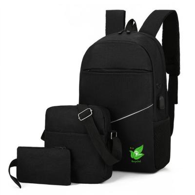 China With USB Rpet 100% Eco-Friendly Recycle Waterproof Fabric Laptop Backpack Travel Bag for sale