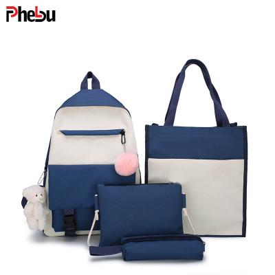 China Waterproof Hot Sale Student Shoulder Bag Back To School Bags Backpack Set for sale