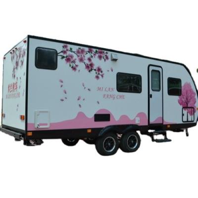 China Luxury Travel Trailer Scenic Spot Camper Trailer Precision Technology Caravan Motor Trailer Camper for sale