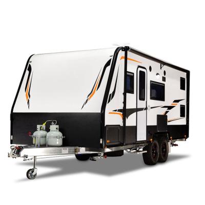 China Outdoor Travel Trailer Scenic Spot Hard Top Caravan Vacation Waterproof RV Caravan Campers Moving Trailers for sale