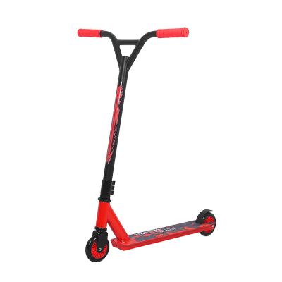 China Safety Stunt Fork Scooter Adults Kids Graffiti Pattern Sports Beginner Freestyle Kick Scooter Aluminum Flange Wide for sale