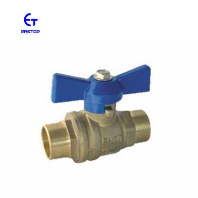 China General Exporters Brass Blue Handle Valve Custom Oil Water Gas Forged 1 Inch Brass Ball Valve for sale