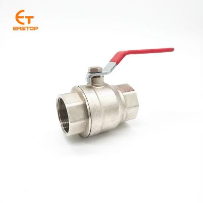 China 2pc Female Brass Ball Valve General High Pressure Hot Water Brass Ball Valve Threaded Ends 1/2