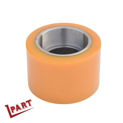 China Linde Forklift L10 L12 Polyurethane Pallet Jack Load Wheel 80x60mm for sale