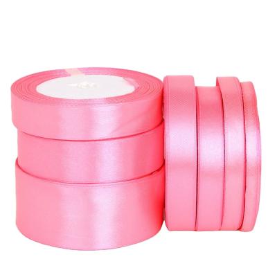 China Polyester Sustainable Decorative Ribbon Single Face Satin Ribbon for sale