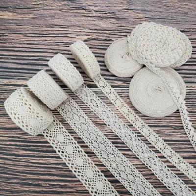 China Sustainable Wholesale Knitted Cotton Lace Ribbon for sale