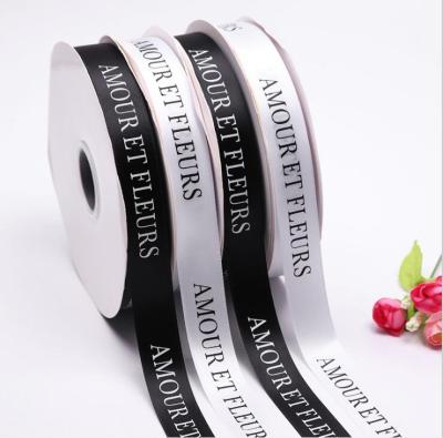 China Sustainable Polyester Printing Satin Label Ribbon for sale