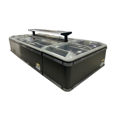 China Portable Single-Temperature Compressor Island Cabinet Chest Freezer Built-in Food and Frozen Meat Fridges for sale