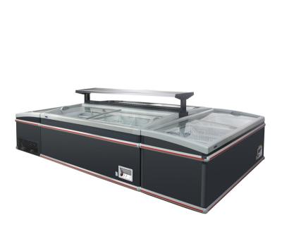 China Single-temperature Supermarket Island Deep Cooler Freezer Open Top Freezer for sale