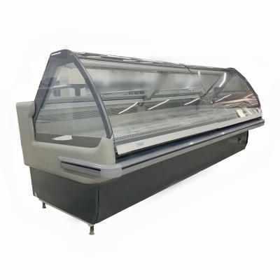 China Single-Temperature Supermarket Refrigerator Equipment Showcase Fresh Meat Cooked Hot Food Display Cabinet for sale