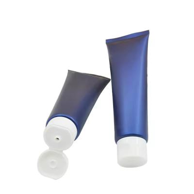 China Blue Cosmetic Tube Packaging PE Custom Cosmetic Tube 50g For Facial Scrub Moisturizer for sale