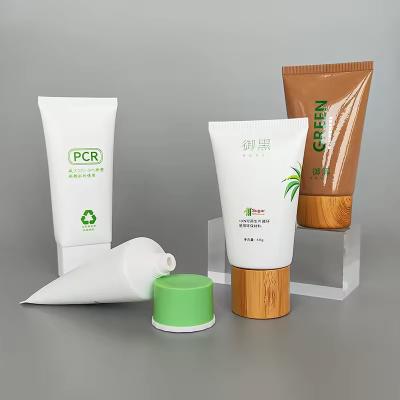 China Eco Friendly Lotion Tube Packaging PCR Sugarcane Tube 50ml With Screw Cap for sale