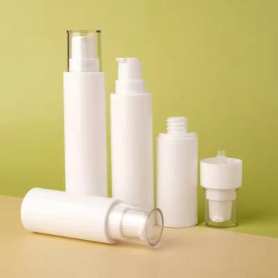 China White PP Airless Pump Bottle 15ml 30ml Airless Serum Pump Bottles For Skincare for sale