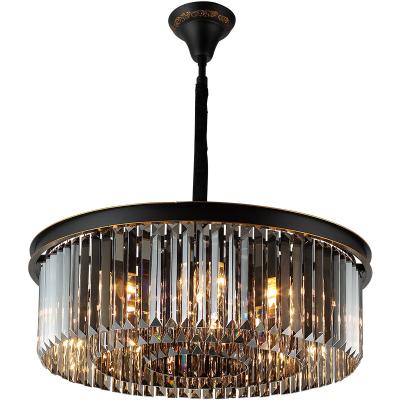 China Modern Luxury Iron Crystal Pendant Light Large Indoor Crystal Chandelier for sale