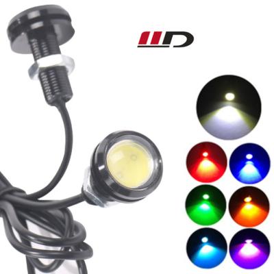 China White LED Eagle Eye Light Car Fog DRL Parking License Plate Lamp 18mm 23mm DC 12V Emergency Parking Signal Light for sale